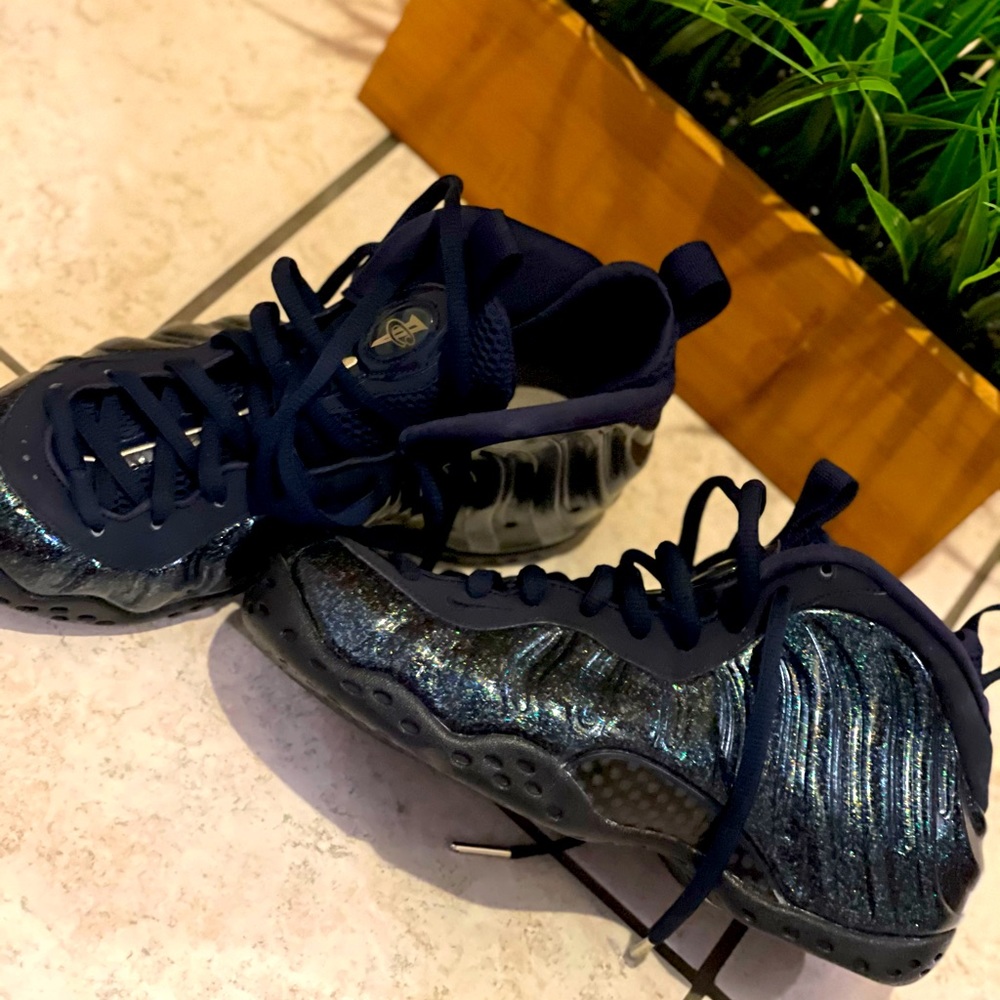 Foamposites blue glitter